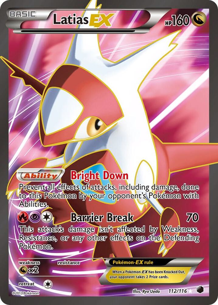 Latias EX (112 Full Art) 112/116 card from Plasma Freeze
