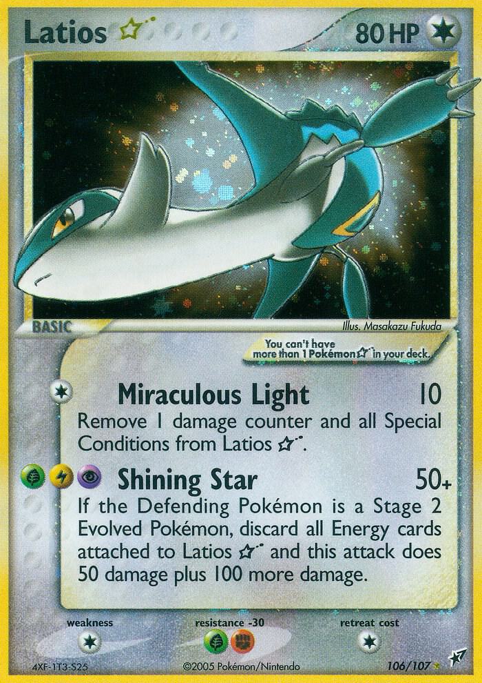 Latios Star 106/107 card from Deoxys