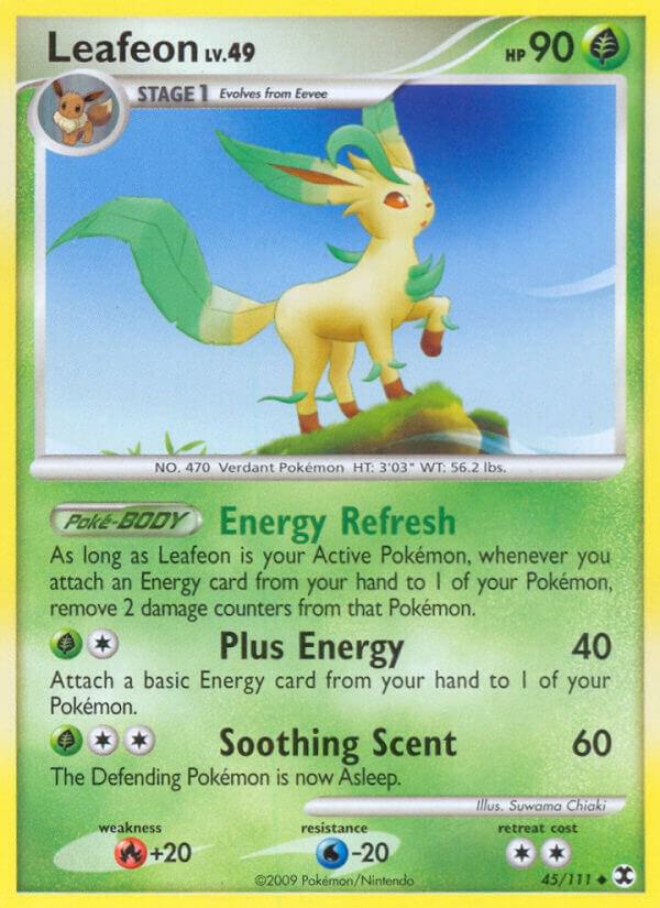 Leafeon 45/111 card from Rising Rivals