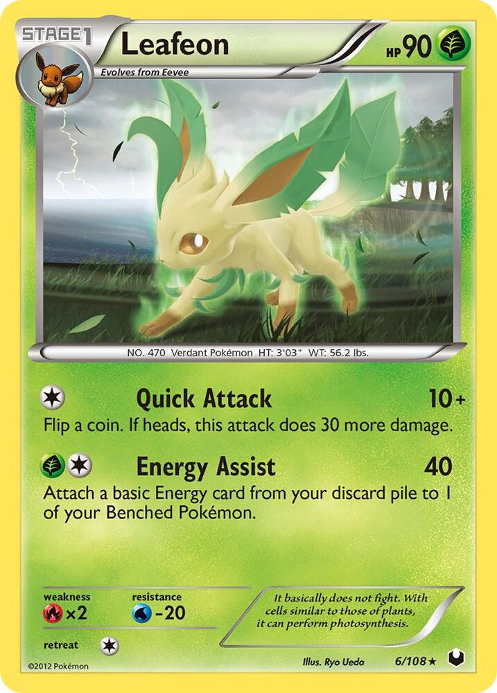 Leafeon 6/108 card from Dark Explorers