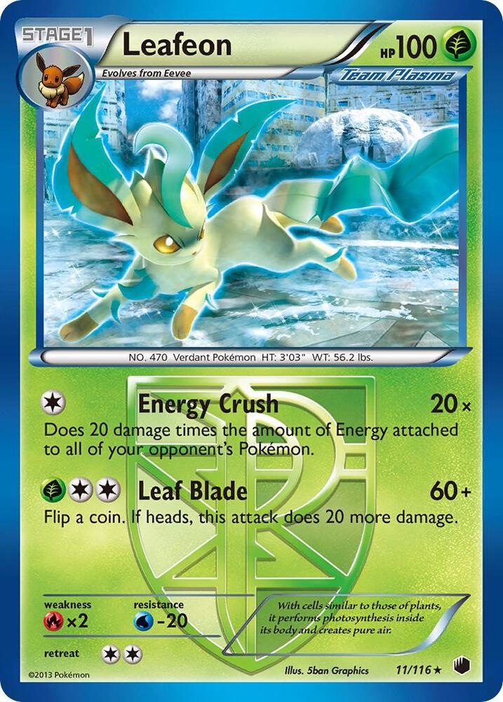 Leafeon (Team Plasma) 11/116 card from Plasma Freeze