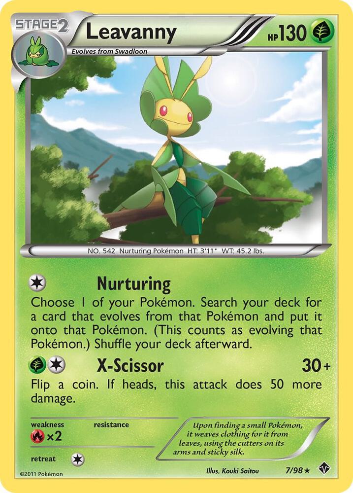 Leavanny (7) 7/98 card from Emerging Powers