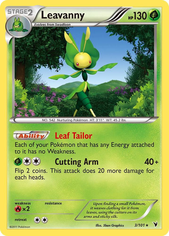 Leavanny 3/101 card from Noble Victories