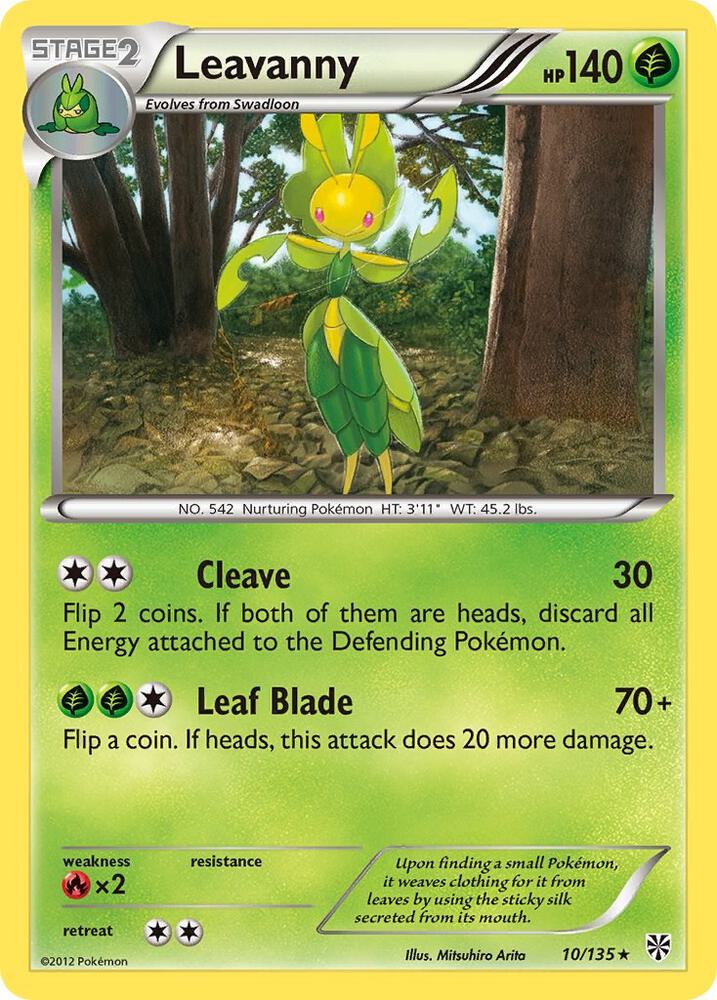 Leavanny 10/135 card from Plasma Storm