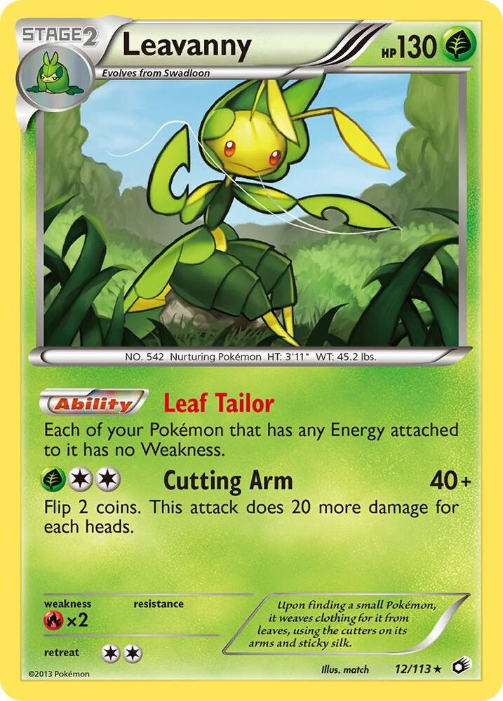 Leavanny 12/113 card from Legendary Treasures