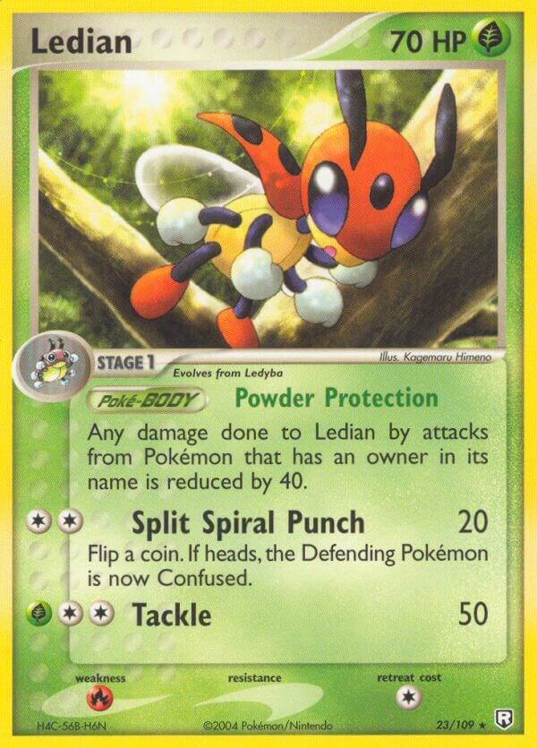 Ledian 23/109 card from Team Rocket Returns