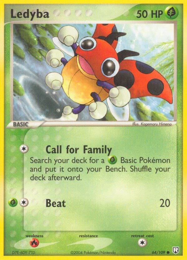 Ledyba 64/109 card from Team Rocket Returns