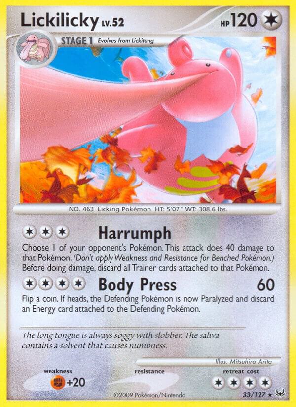 Lickilicky 33/127 card from Platinum