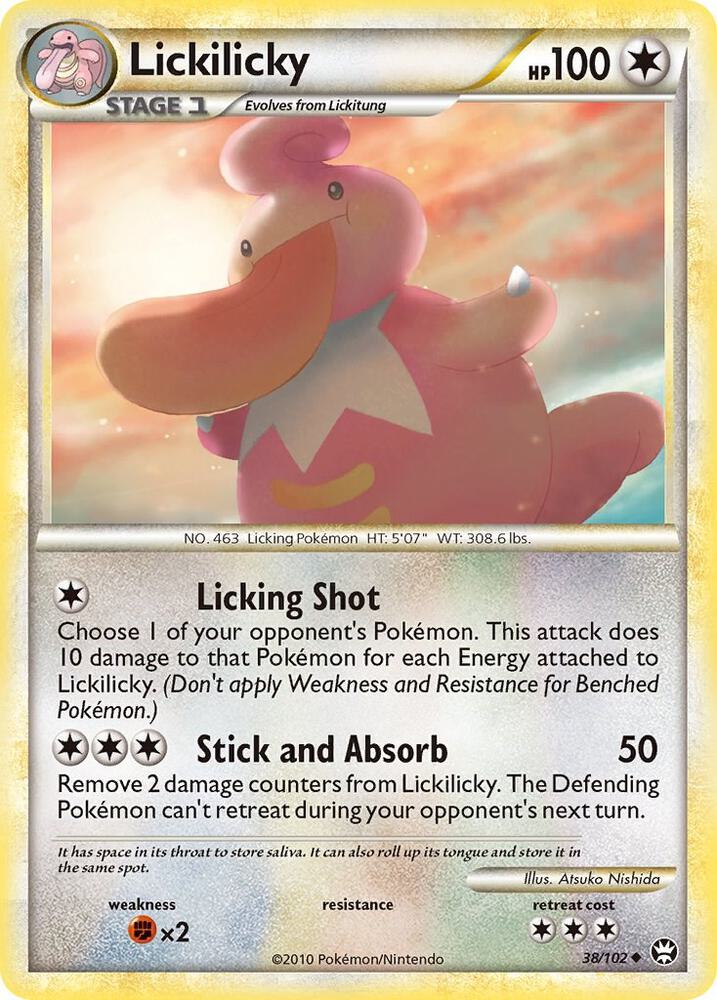 Lickilicky 38/102 card from Triumphant