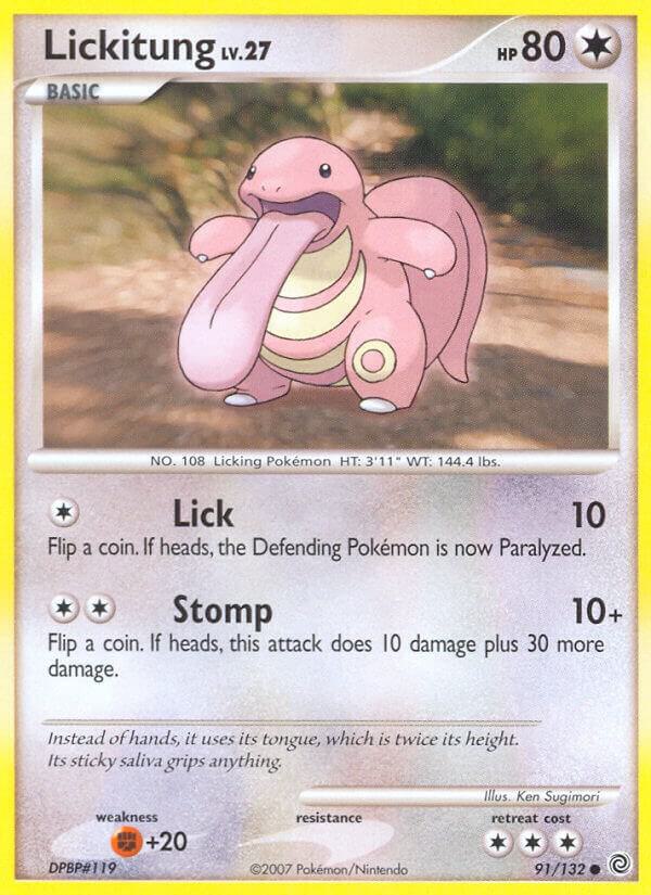 Lickitung 91/132 card from Secret Wonders