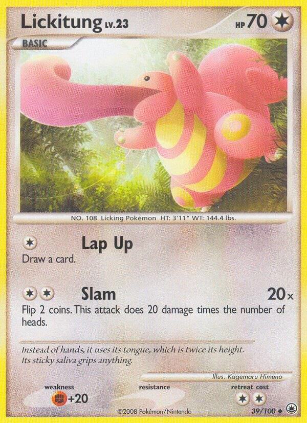 Lickitung 39/100 card from Majestic Dawn