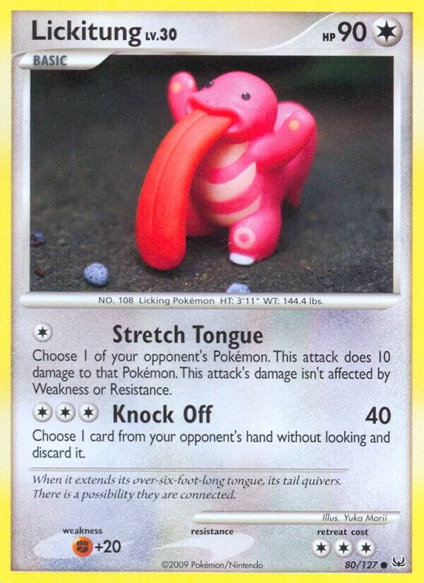 Lickitung 80/127 card from Platinum