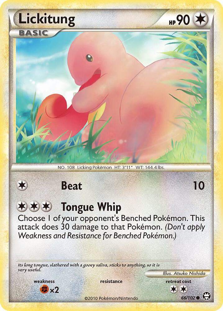 Lickitung 66/102 card from Triumphant