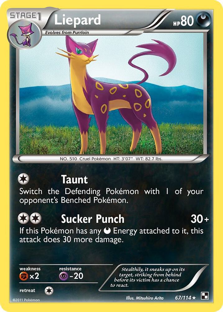Liepard 67/114 card from Black and White