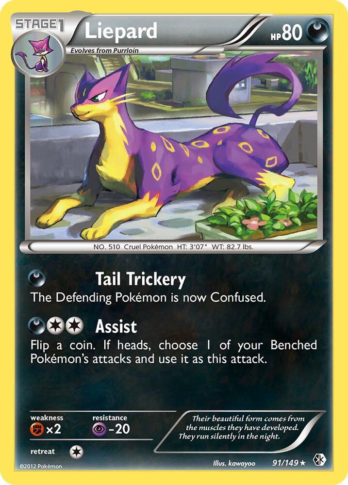 Liepard 91/149 card from Boundaries Crossed