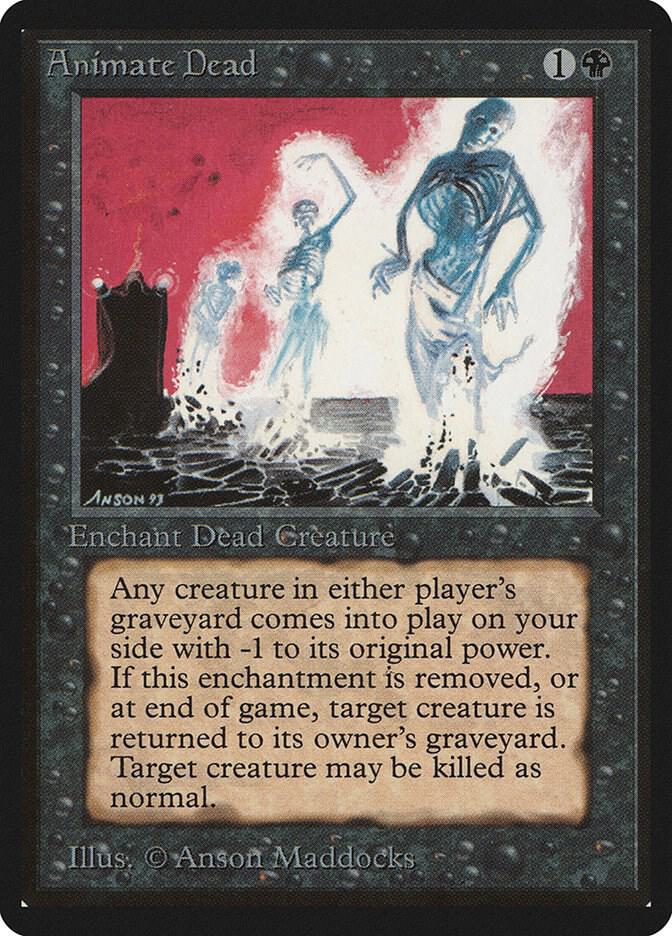 Animate Dead card from Beta Edition