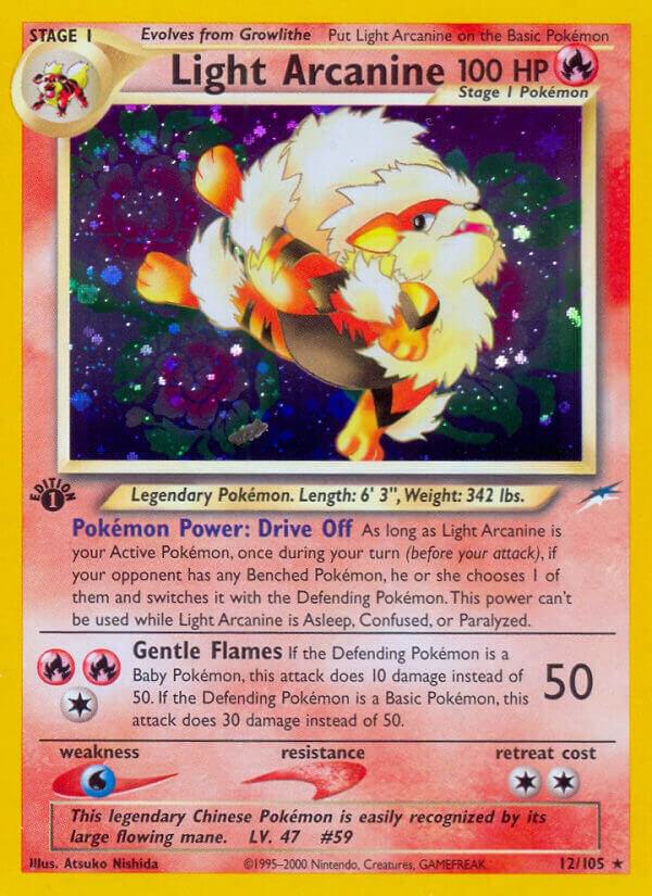 Light Arcanine 012/105 card from Neo Destiny