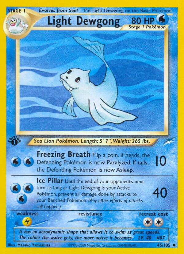 Light Dewgong 045/105 card from Neo Destiny