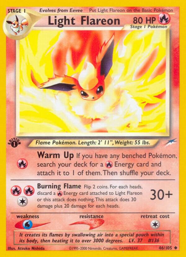 Light Flareon 046/105 card from Neo Destiny