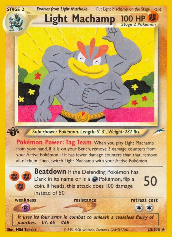 Light Machamp 025/105 card from Neo Destiny