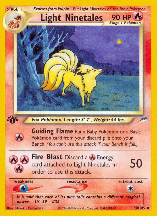 Light Ninetales 050/105 card from Neo Destiny
