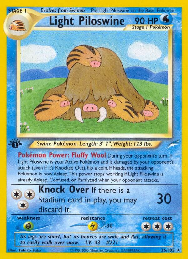 Light Piloswine 026/105 card from Neo Destiny