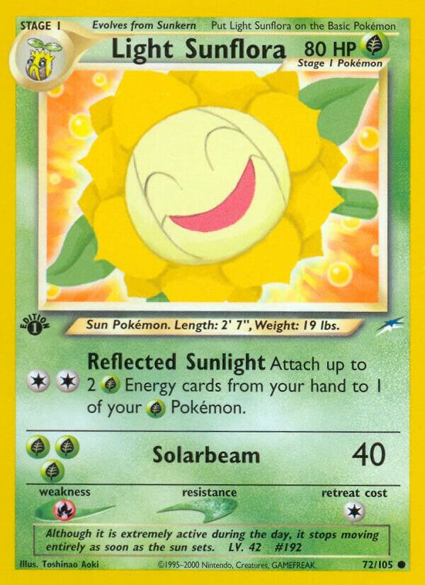 Light Sunflora 072/105 card from Neo Destiny