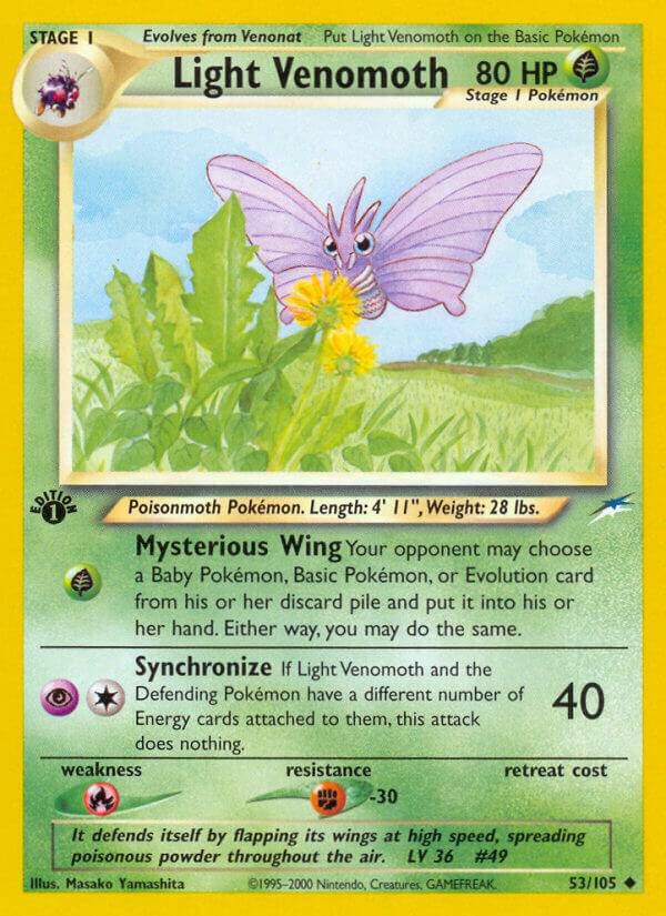 Light Venomoth 053/105 card from Neo Destiny