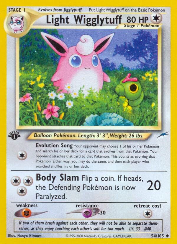 Light Wigglytuff 054/105 card from Neo Destiny