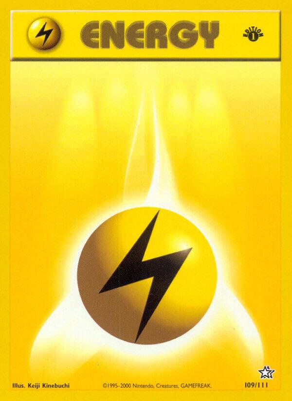 Lightning Energy 109/111 card from Neo Genesis