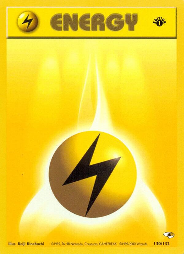 Lightning Energy 130/132 card from Gym Heroes