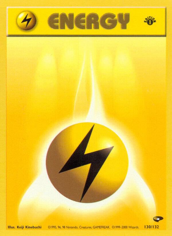 Lightning Energy 130/132 card from Gym Challenge