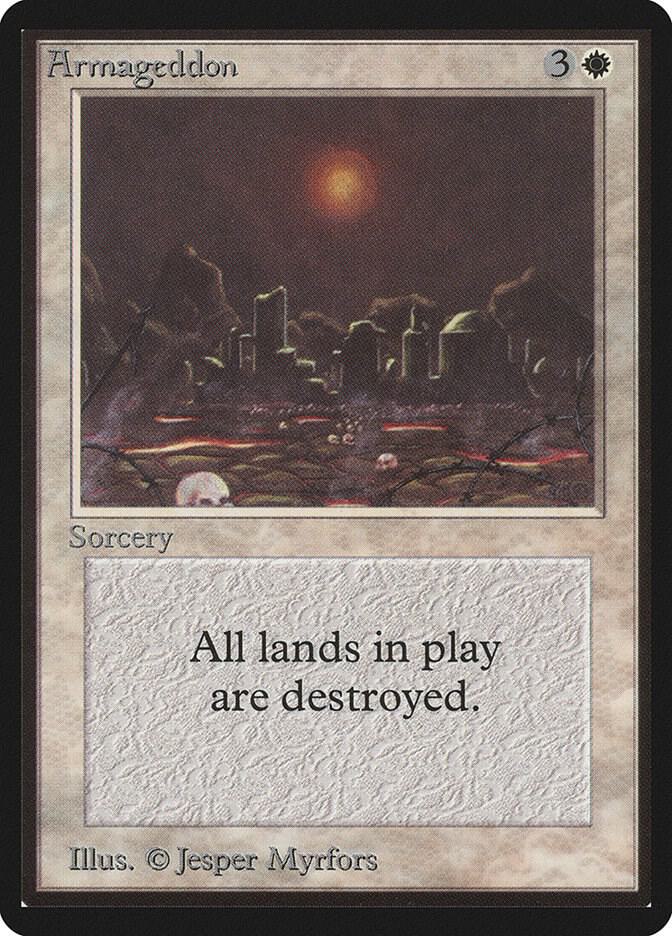 Armageddon card from Beta Edition
