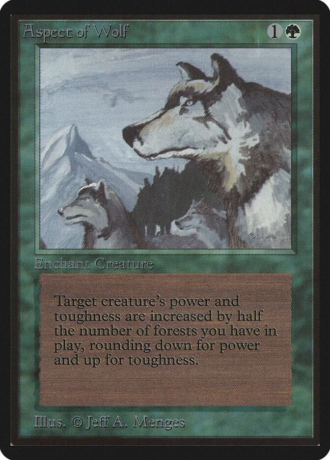 Aspect of Wolf card from Beta Edition
