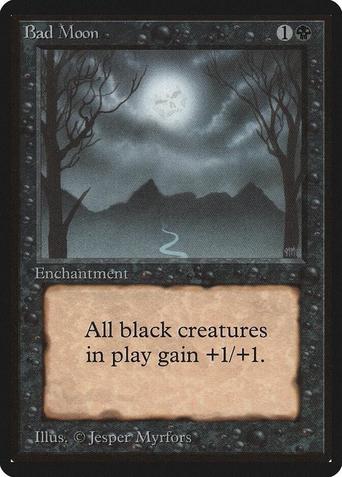 Bad Moon card from Beta Edition