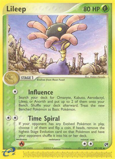 Lileep 42/100 card from Sandstorm