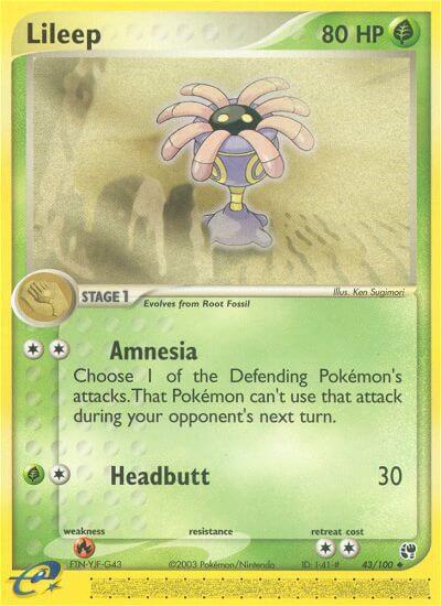 Lileep 43/100 card from Sandstorm