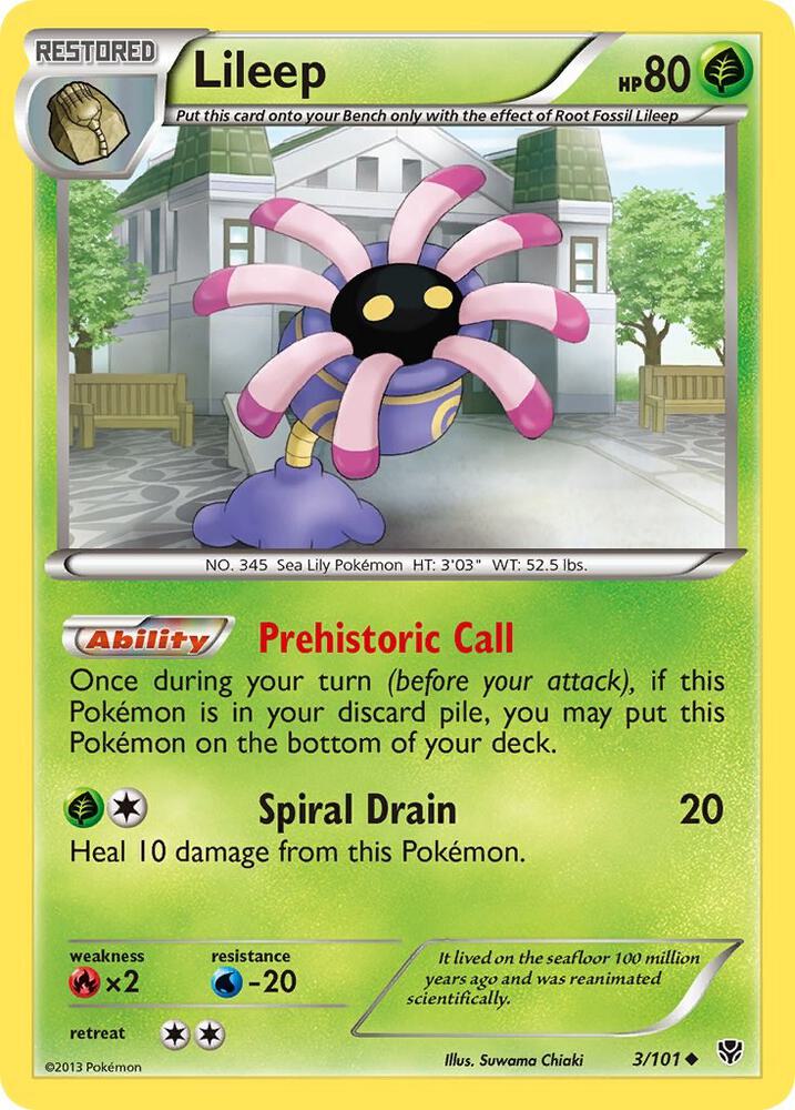 Lileep 3/101 card from Plasma Blast