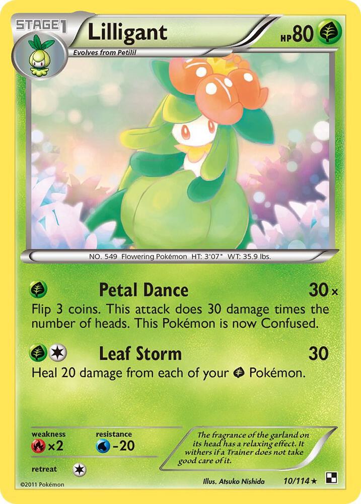 Lilligant 10/114 card from Black and White