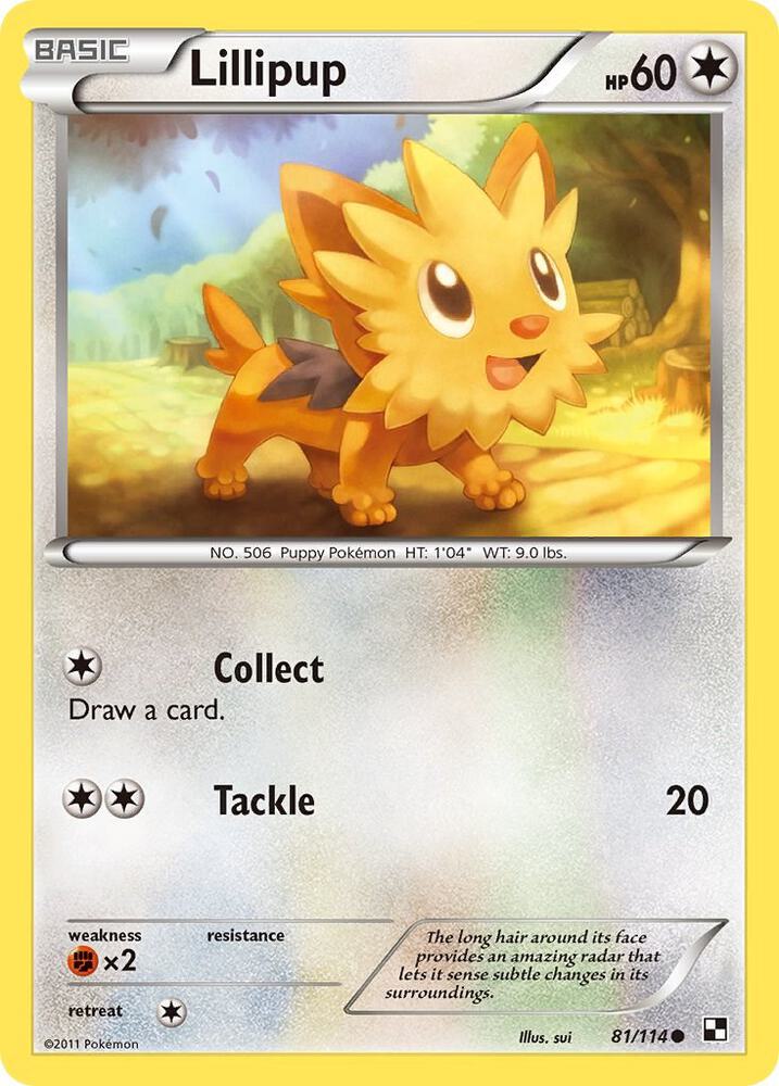 Lillipup (81) 81/114 card from Black and White