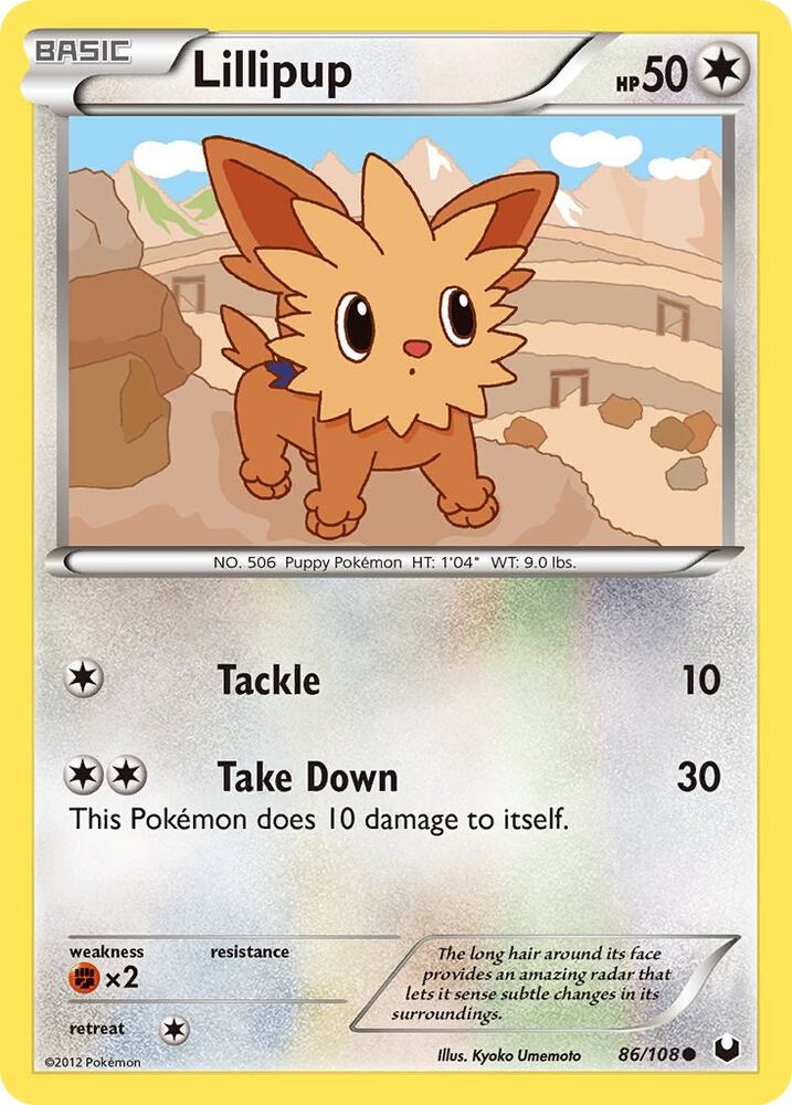 Lillipup 86/108 card from Dark Explorers