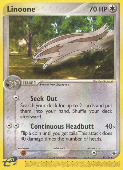 Linoone 38/109 card from Ruby and Sapphire