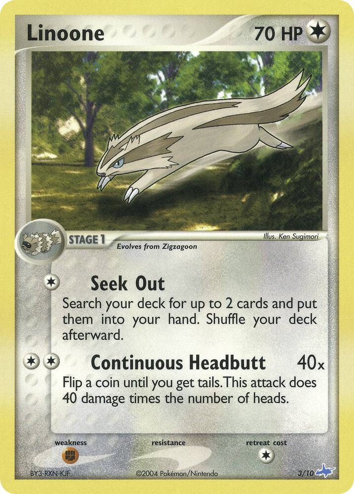Linoone 3/10 card from EX Trainer Kit 1: Latias & Latios