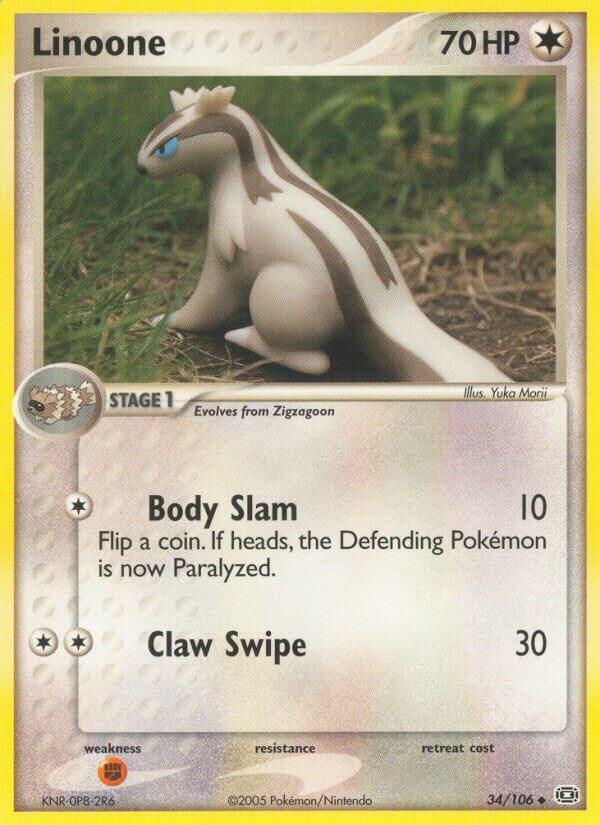 Linoone 34/106 card from Emerald