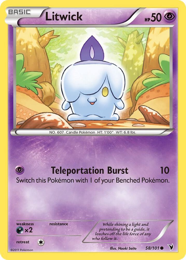 Litwick (58) 58/101 card from Noble Victories
