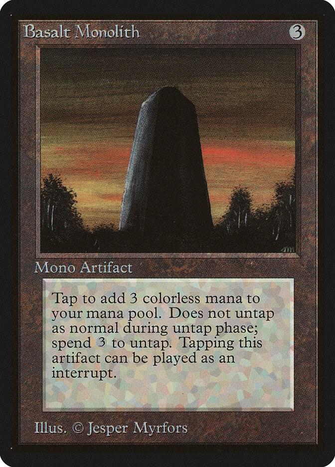 Basalt Monolith card from Beta Edition
