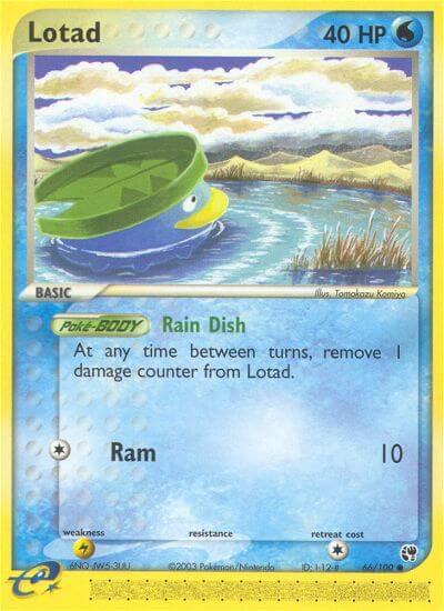 Lotad 66/100 card from Sandstorm