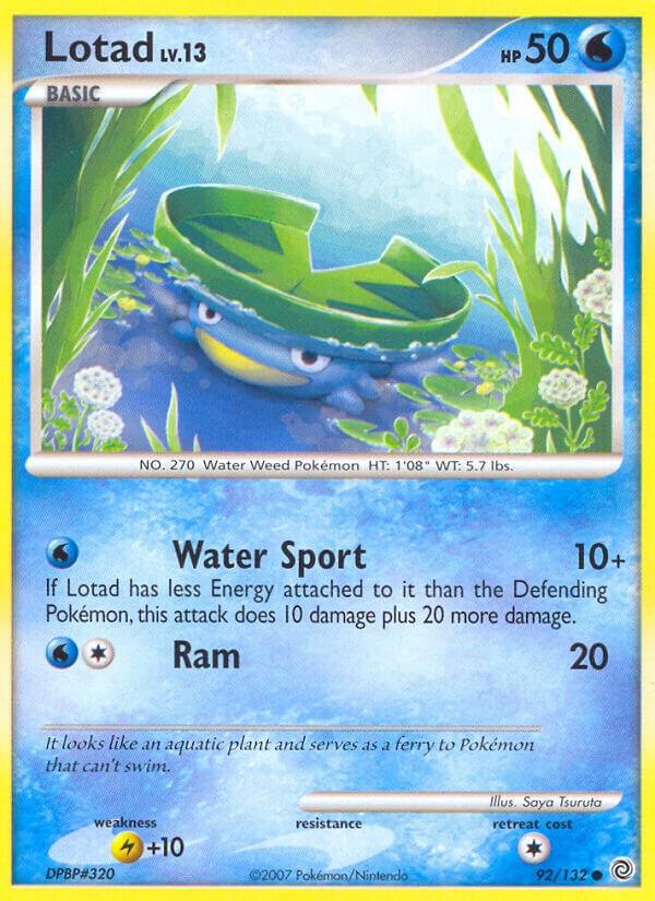 Lotad 92/132 card from Secret Wonders
