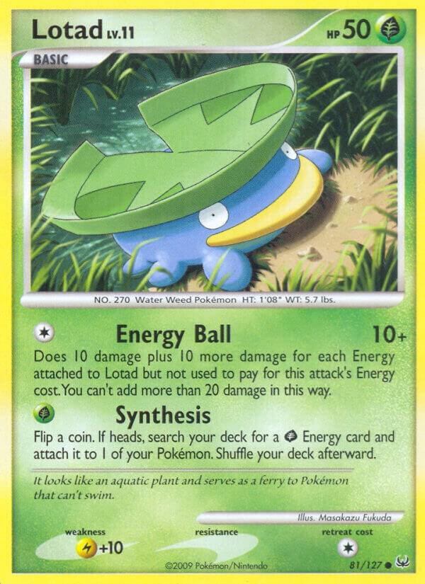 Lotad 81/127 card from Platinum