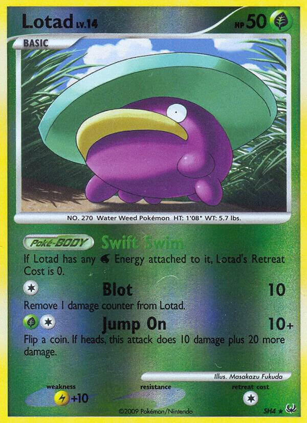 Lotad (Shiny) SH4 card from Platinum
